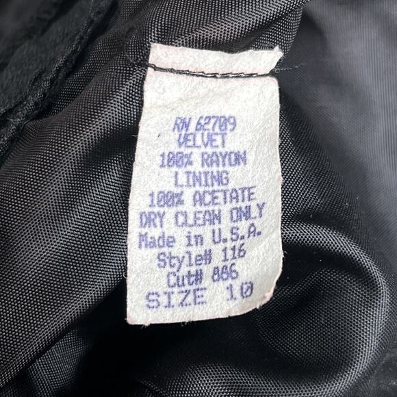 Vintage 90s Black Velvet Sweetheart Neckline Basque Waist Maxi Dress Whimsigoth - Picture 4 of 7